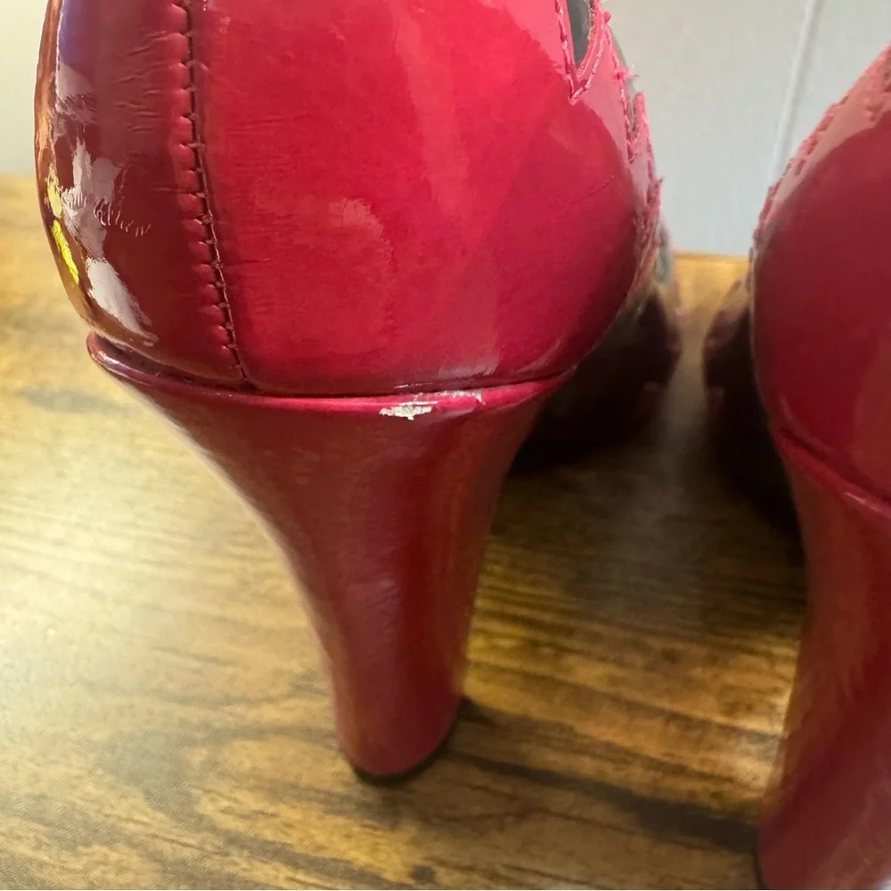 BETSEYVILLE by BETSEY JOHNSON Women's Heels 4" Black & Pink SIZE 9 - Picture 4 of 9